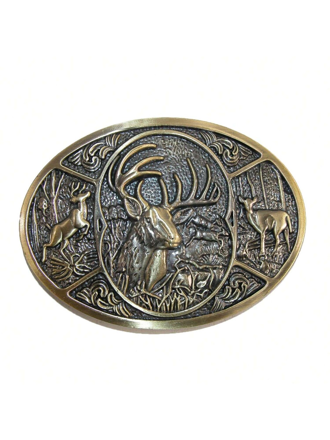 

Пряжка CTM для охотничьего ремня с оленем, бронзовый олень