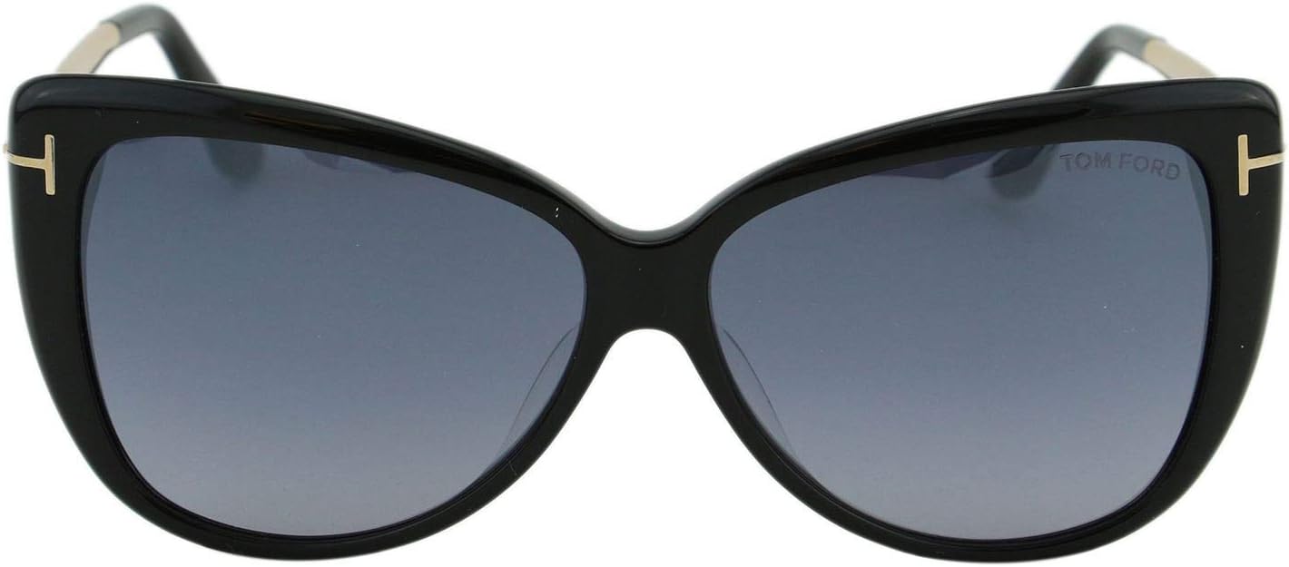 Солнцезащитные очки Tom Ford FT 0512 -F 01C, глянцево-черные/дымчатые зеркальные, Black Frame Material: Plastic Frame Type: Cat Eye Frame Style: Gender: Women Lens Color: Lens Material: Lens Width: Lens Height: 50 — фото 3