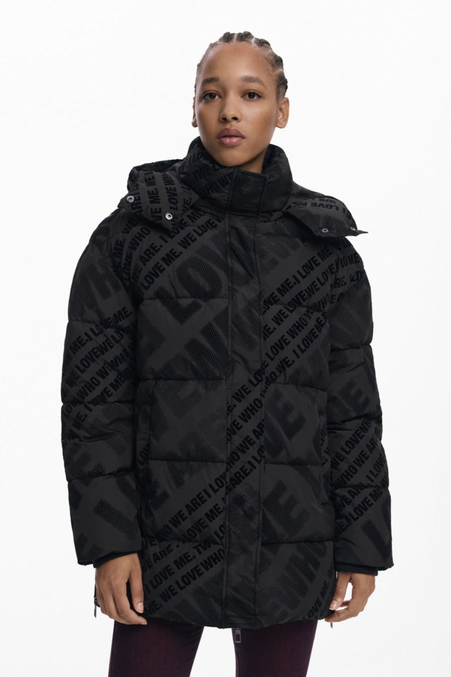 

Женское стеганое пальто с подкладкой Desigual, Black