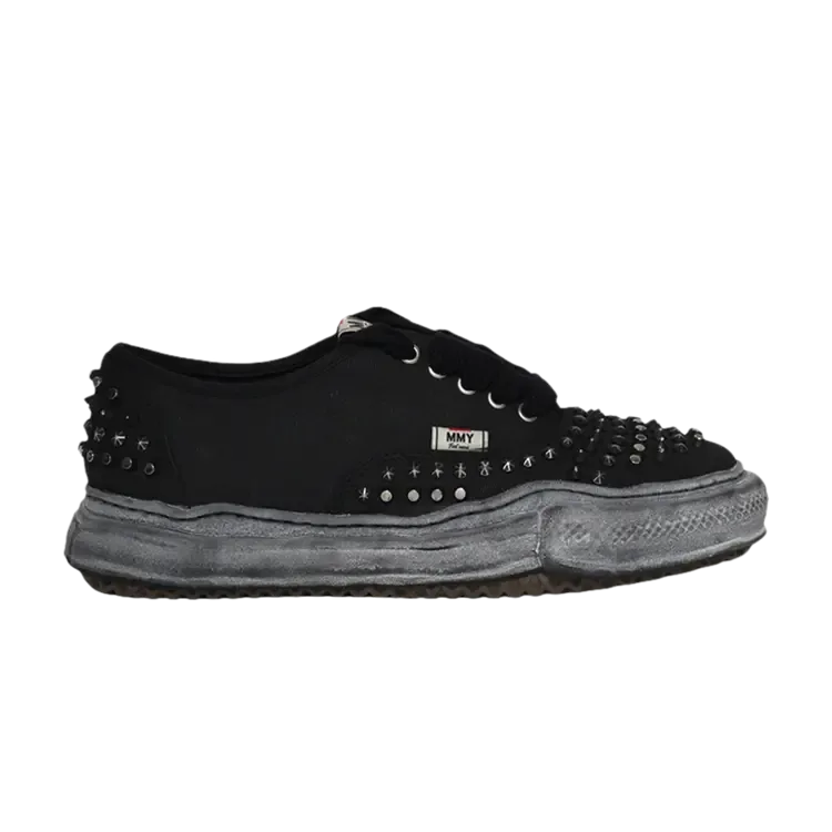 Maison Mihara Yasuhiro Baker OG Studded Paint Canvas Low 'Black'
