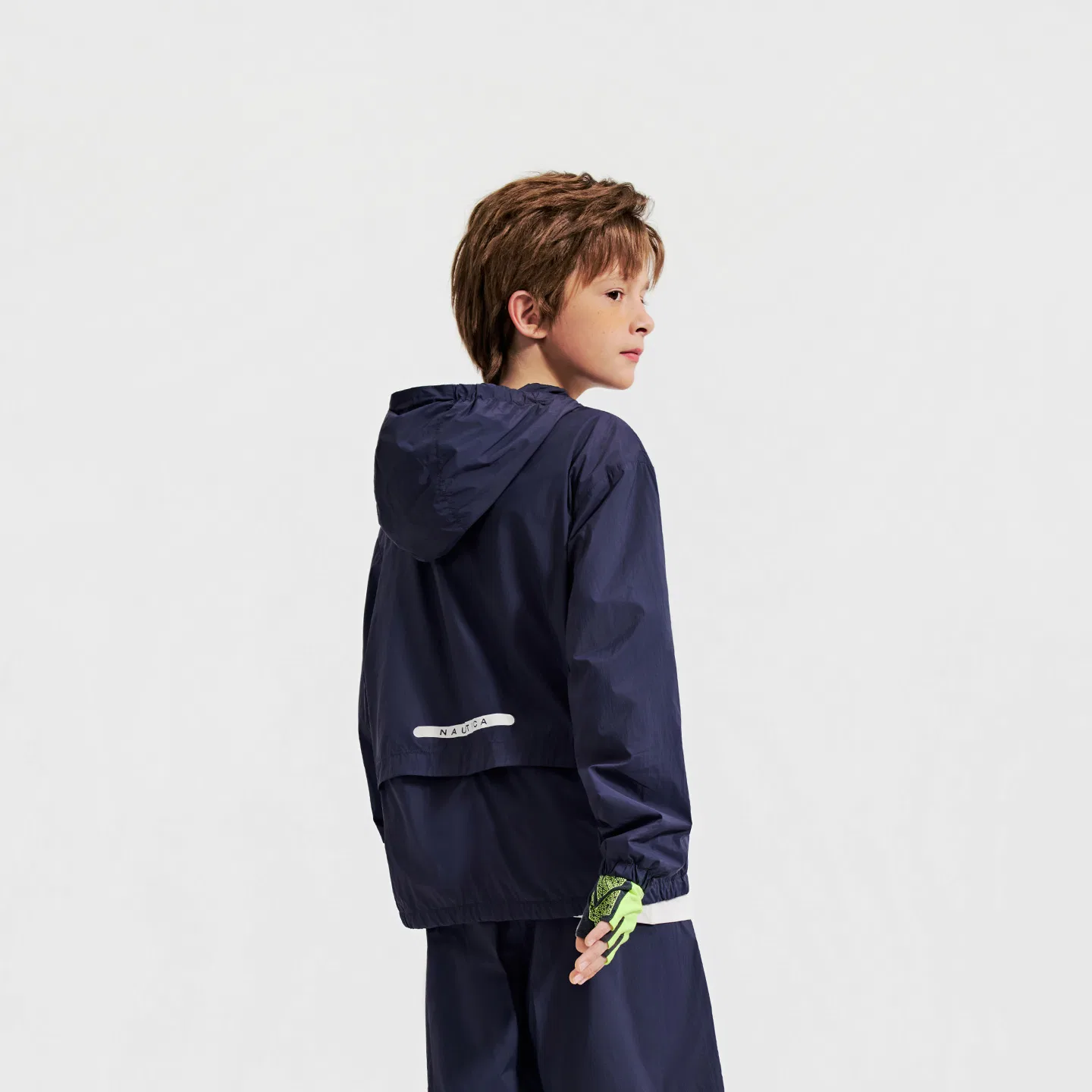 Детское пальто с капюшоном Nautica светло-фиолетовое — фото 4