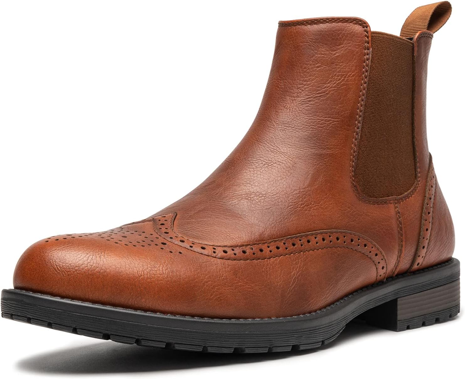 

Мужские ботинки AMAPO Chelsea, слипоны, ботинки для мужчин, повседневные ботинки до щиколотки, Brown-22715