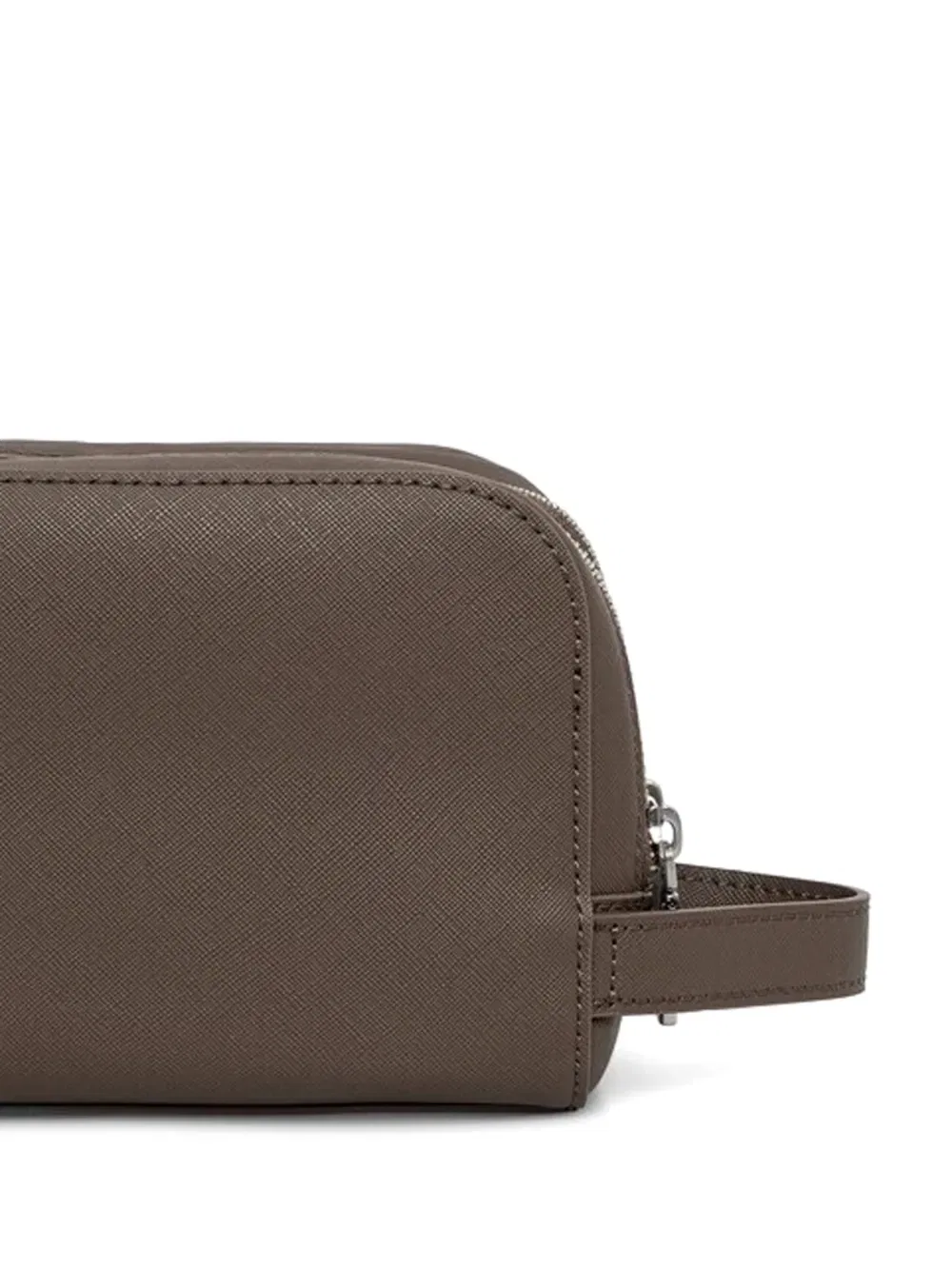Маленькая косметичка Milano с двойной застежкой-молнией и логотипом Guess Usa, коричневый — фото 4