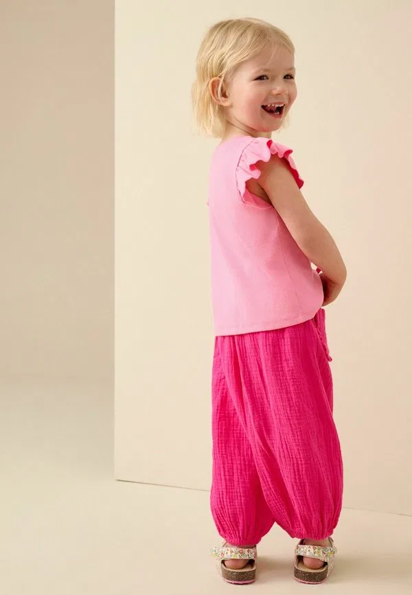 Брюки прямого кроя, надеваются через голову Next, Bright Pink — фото 2