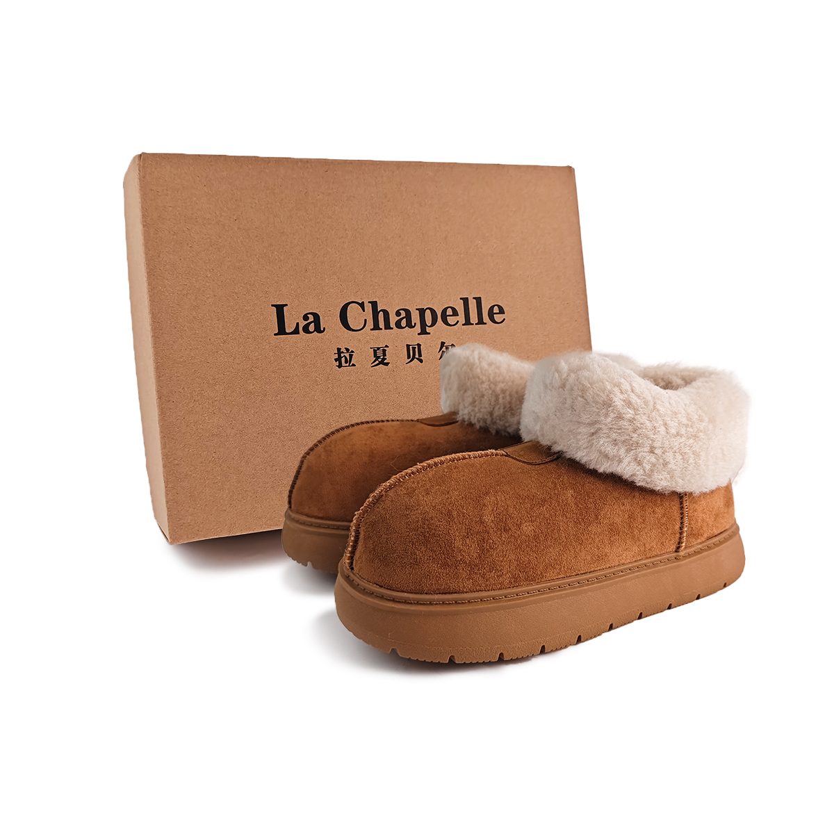La Chapelle Износостойкие короткие зимние ботинки, увеличивающие рост, женские, коричневые