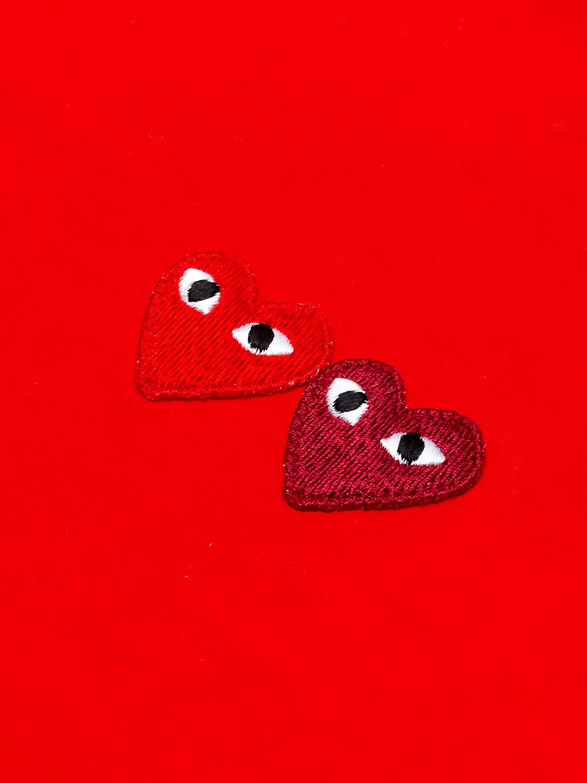 Футболка с вышитым логотипом Comme Des Garçons Play, красный — фото 4