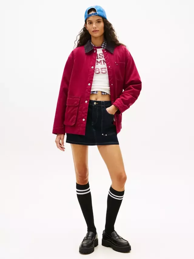 Джинсовая куртка Tommy Jeans Twill Barn Jacket, цвет Lavish Cerise Tommy Hilfiger — фото 3