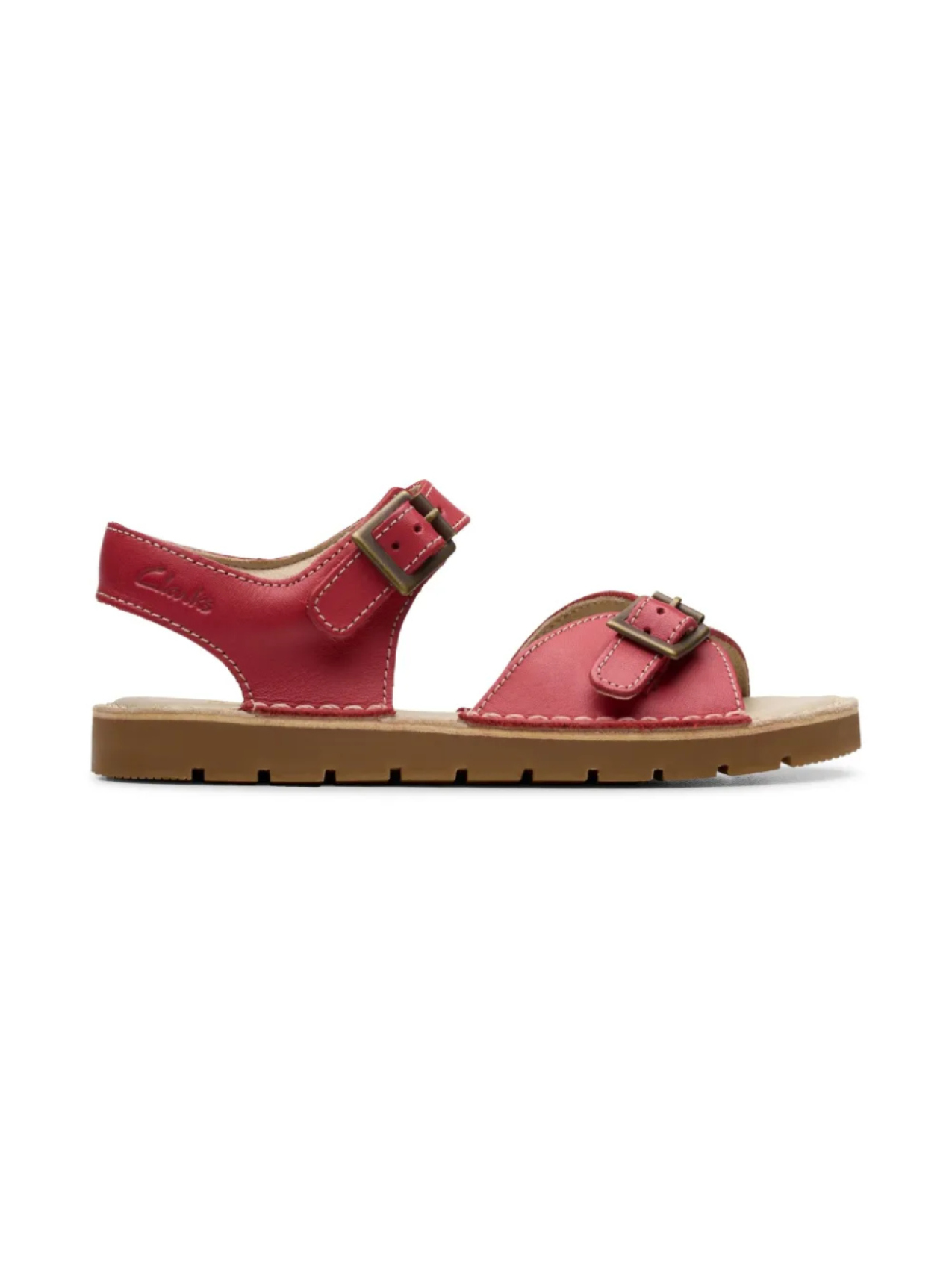 

Кожаные сандалии Clarks Kids, красный