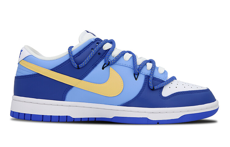

Кроссовки для скейтбординга Dunk мужские с низким верхом, синий/желтый Nike