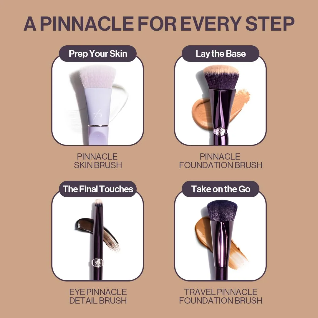 Кисть для тональной основы Anisa Beauty Pinnacle, профессиональная для растушевки и нанесения жидких и кремовых текстур, мягкие веганские волокна — фото 4