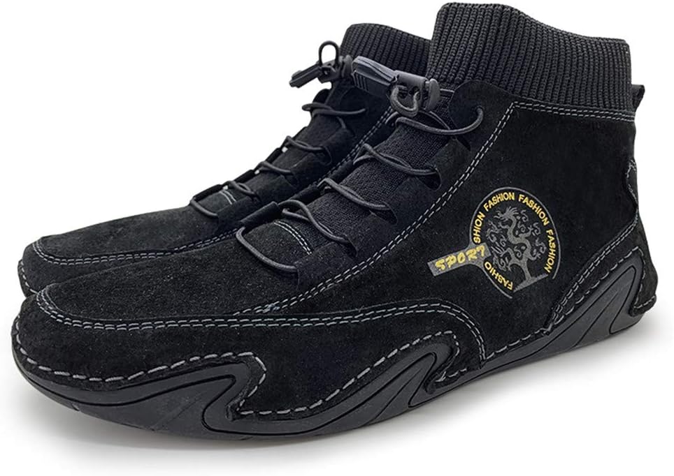 

Мужские ботинки ChicLovey с ручной строчкой, утепленные мехом, на высокую подошву, повседневные кроссовки, модные кеды, черный