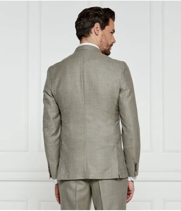 Элегантный шерстяной жакет c-huge-db-251 Slim fit Boss, бежевый — фото 3