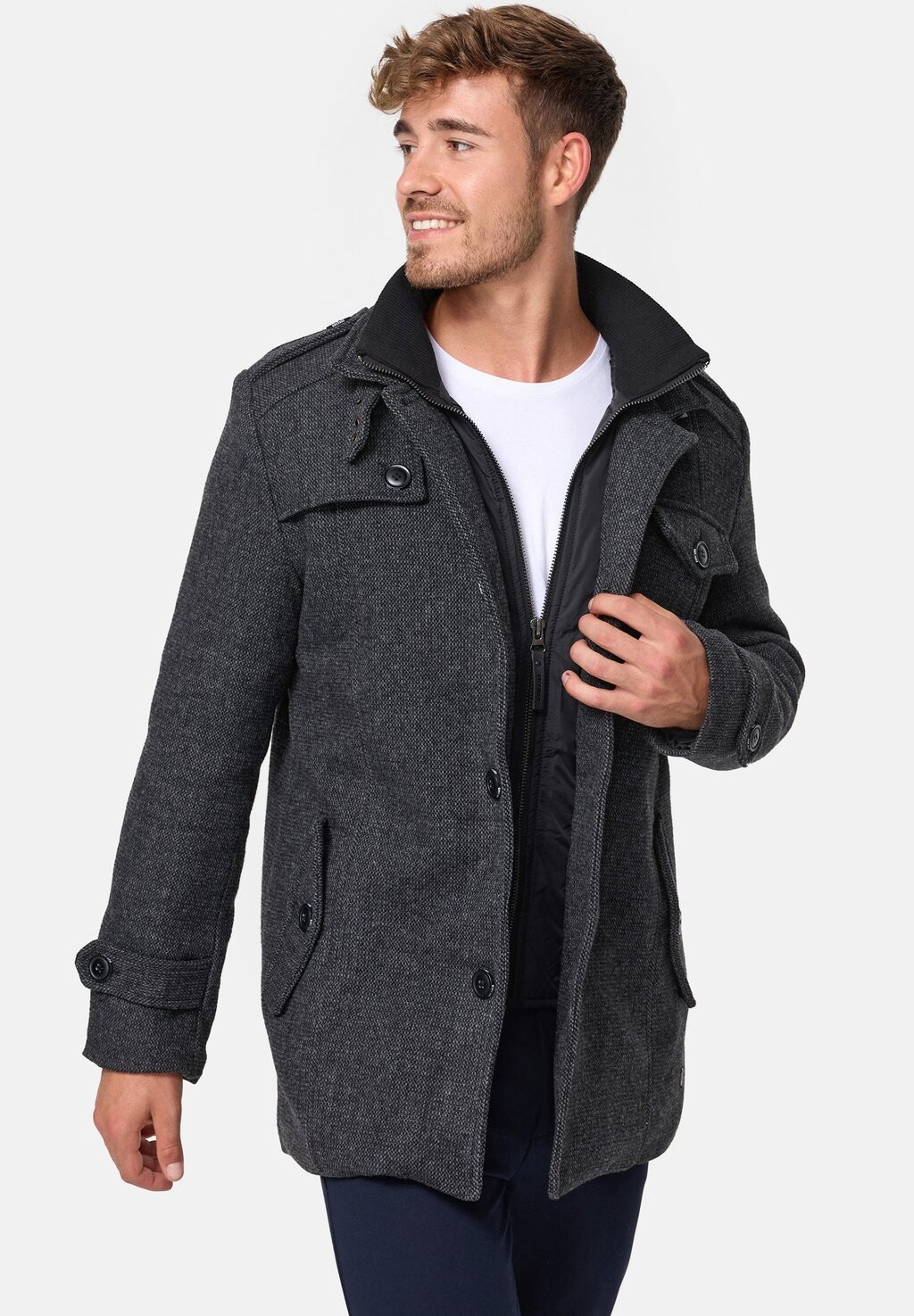 

Полупальто BRANDAN INDICODE JEANS, цвет black mix
