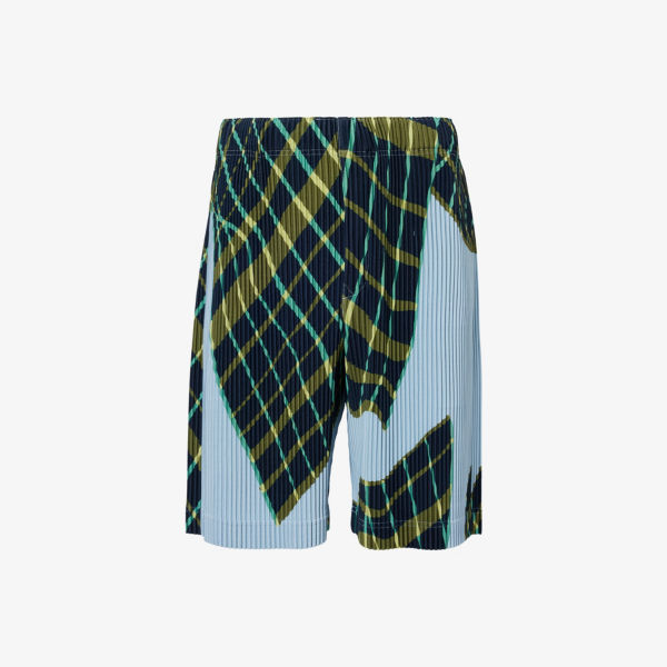 

Шорты Windswept Homme Plisse Issey Miyake с плиссировкой и клетчатым узором, синий