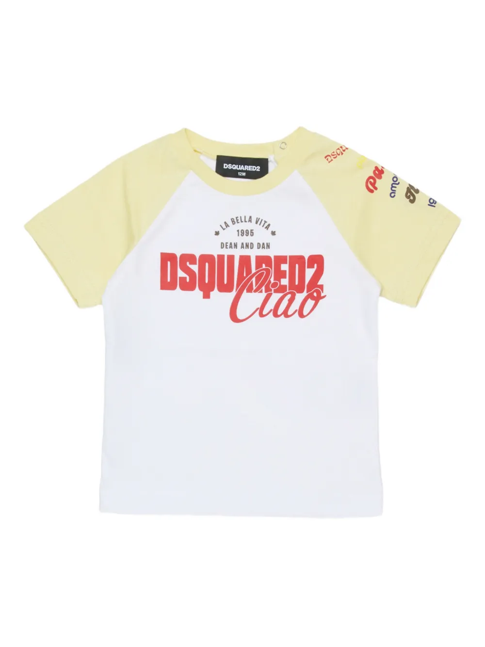

Футболка с графичным принтом Dsquared2 Kids, белый