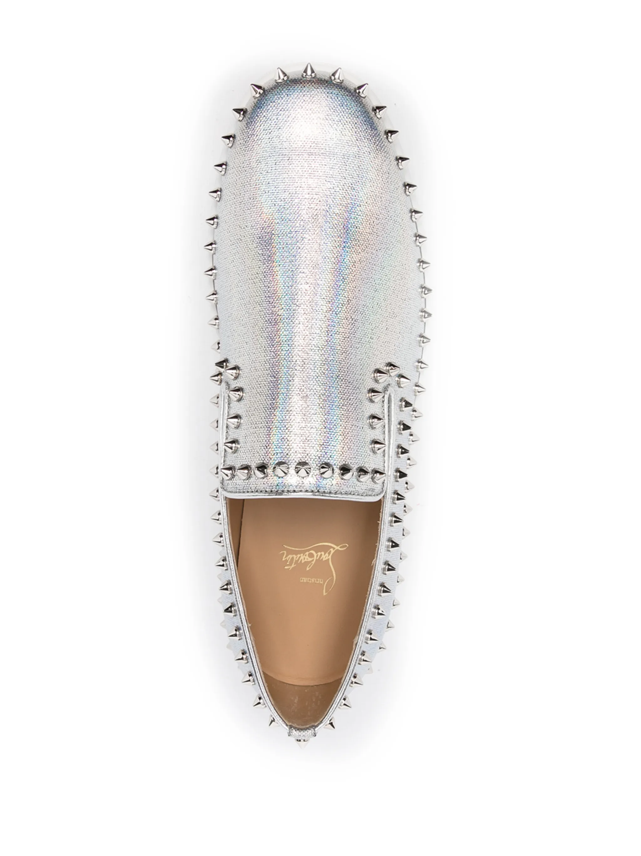 Кеды Pik с шипами Christian Louboutin, металлик — фото 4