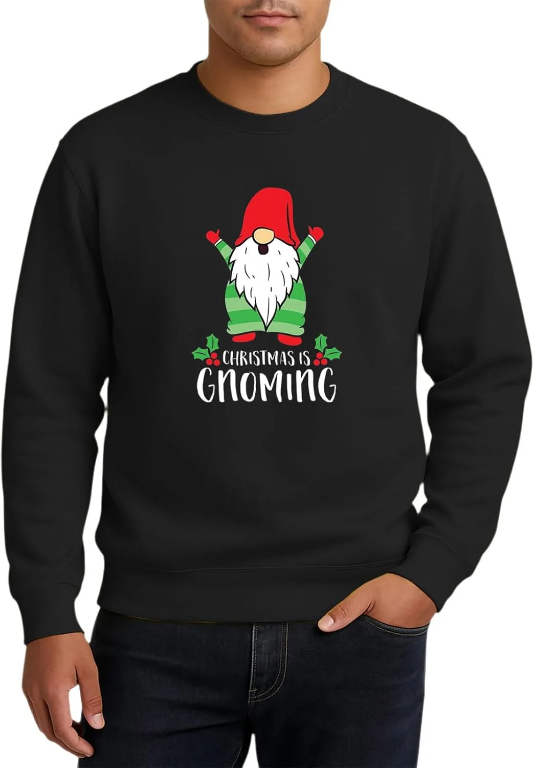 

Рождественский свитшот для мужчин Oversized с принтом Santa FQZWONG