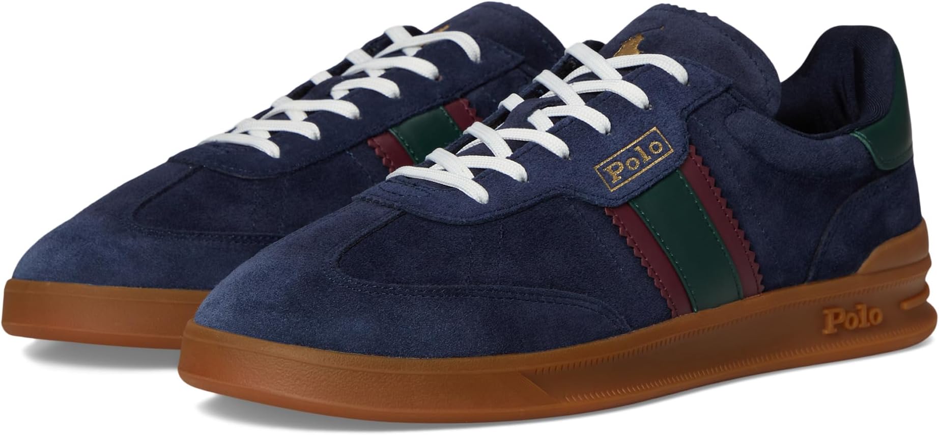 

Кроссовки Polo Ralph Lauren Heritage Aera Suede Sneakers, цвет Navy/Wine/Forest