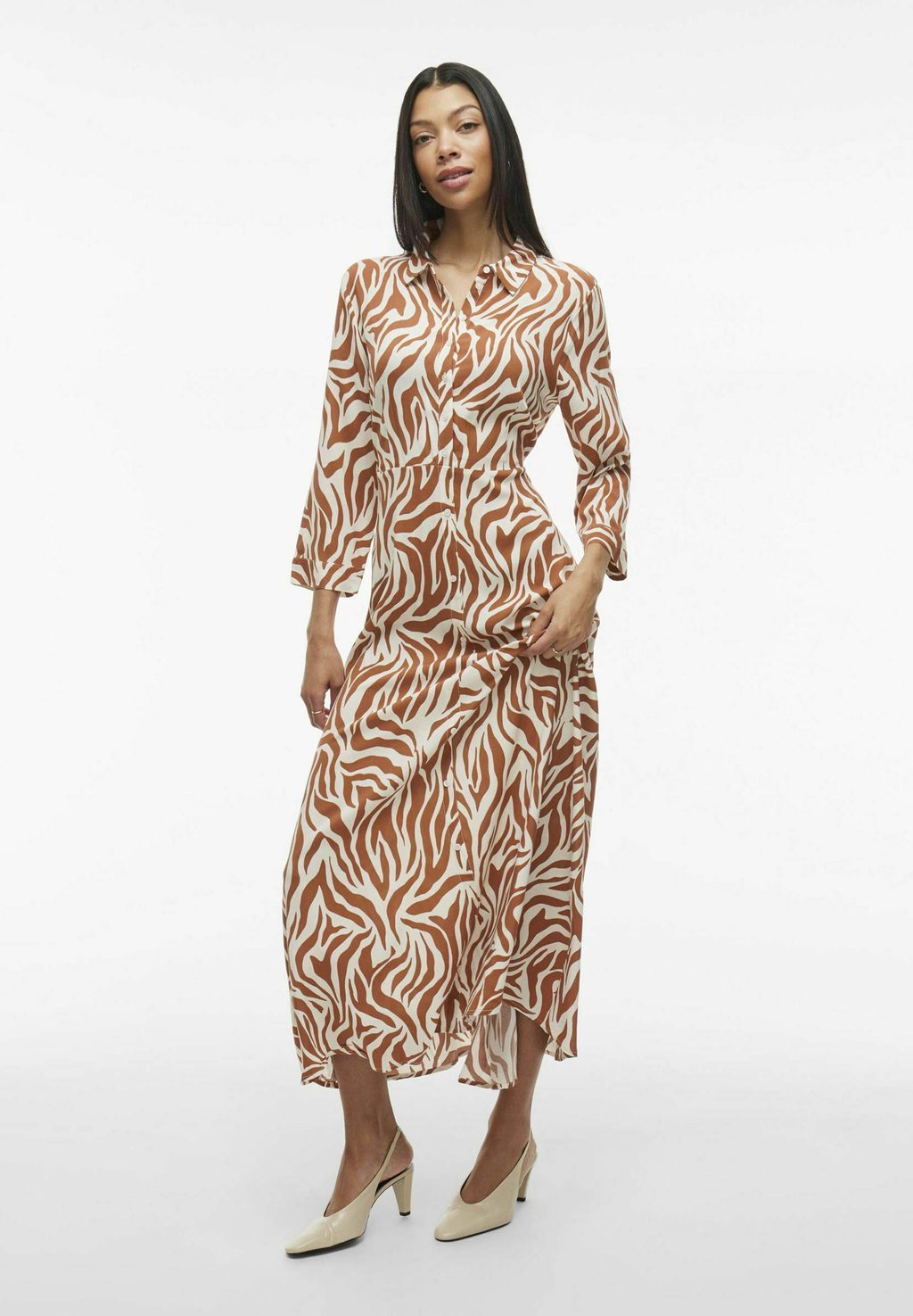 

Платье макси BLUSENKLEID MAXI VILA, бежевый