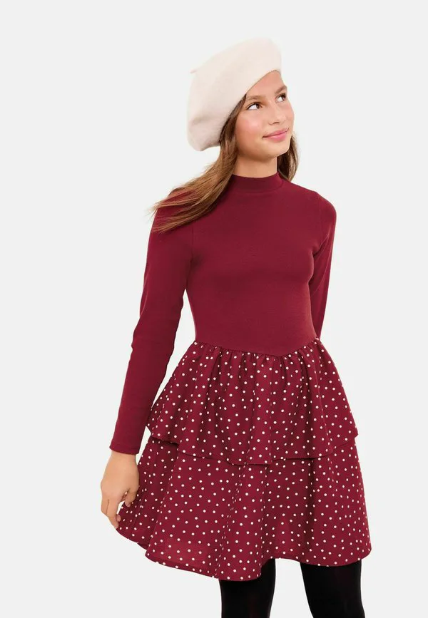 Платье-Трансформер в горошек, однотонное, прямого кроя, 2 в 1. Lipsy, Berry Pink