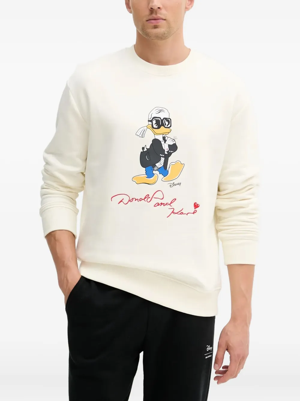 

Толстовка с круглым вырезом X Disney Donald Duck KARL LAGERFELD, белый
