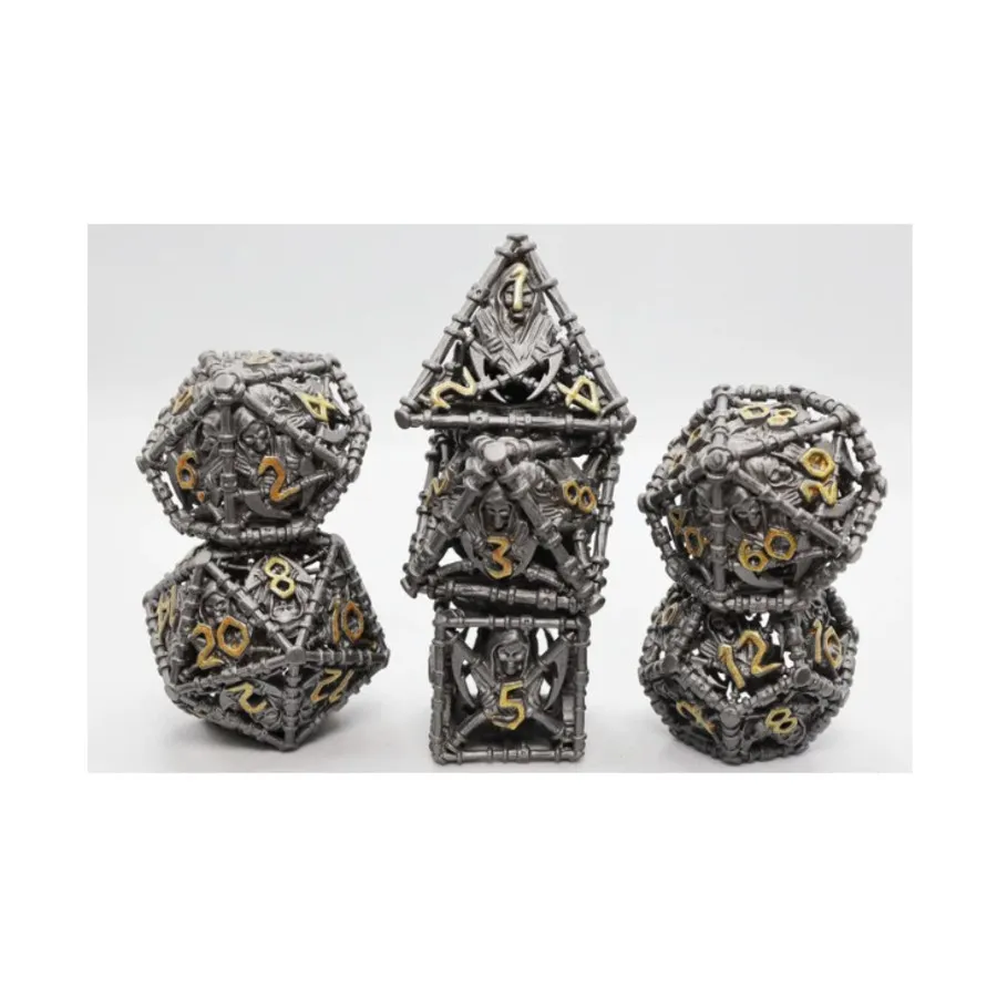 

Набор Grim Scythe Poly — серый (7), Dice Sets - Metal - Hollow