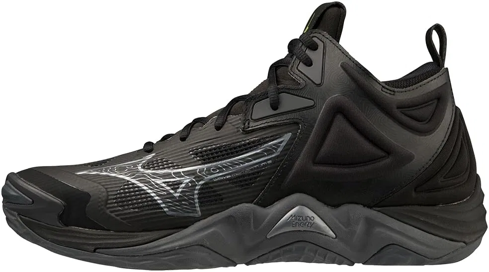 Волейбольные кроссовки Mizuno Unisex Wave Momentum 3 Mid, Black Grey