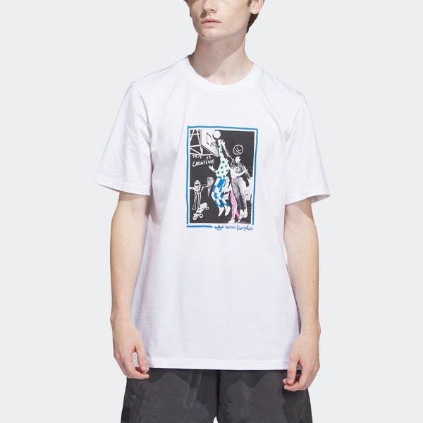 Футболка Adidas Originals Graphic Shmoofoil Tee 'White', белый — фото 2