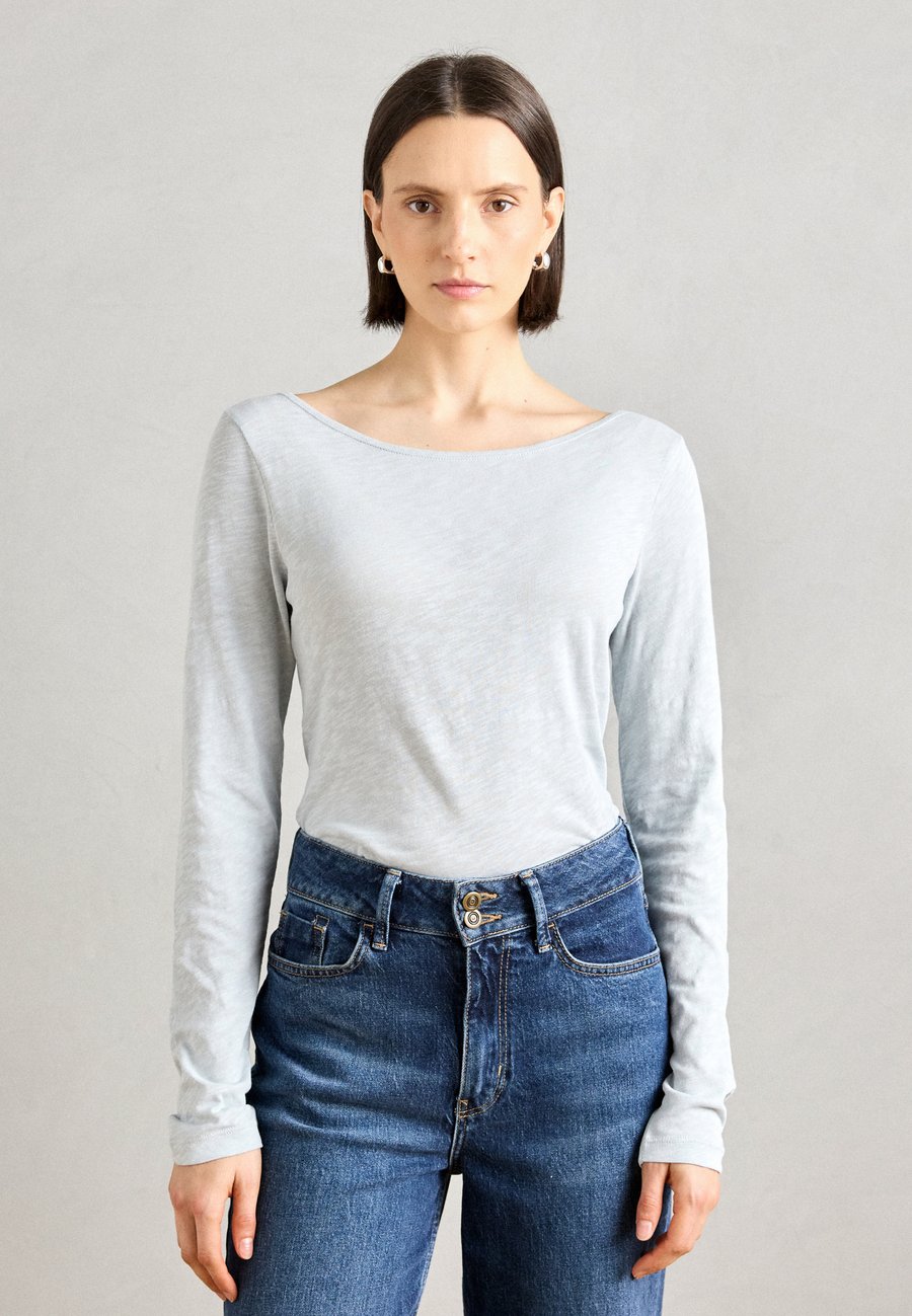 

Топ Marc O'Polo LONG SLEEVE BOAT NECK, Silvery Blue/Light Blue