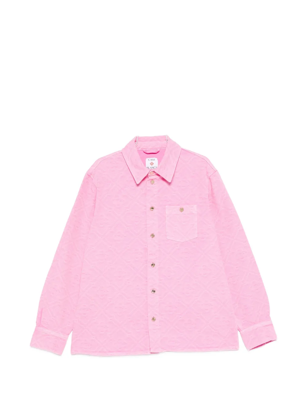 

Джинсовая рубашка с логотипом Casablanca, розовый