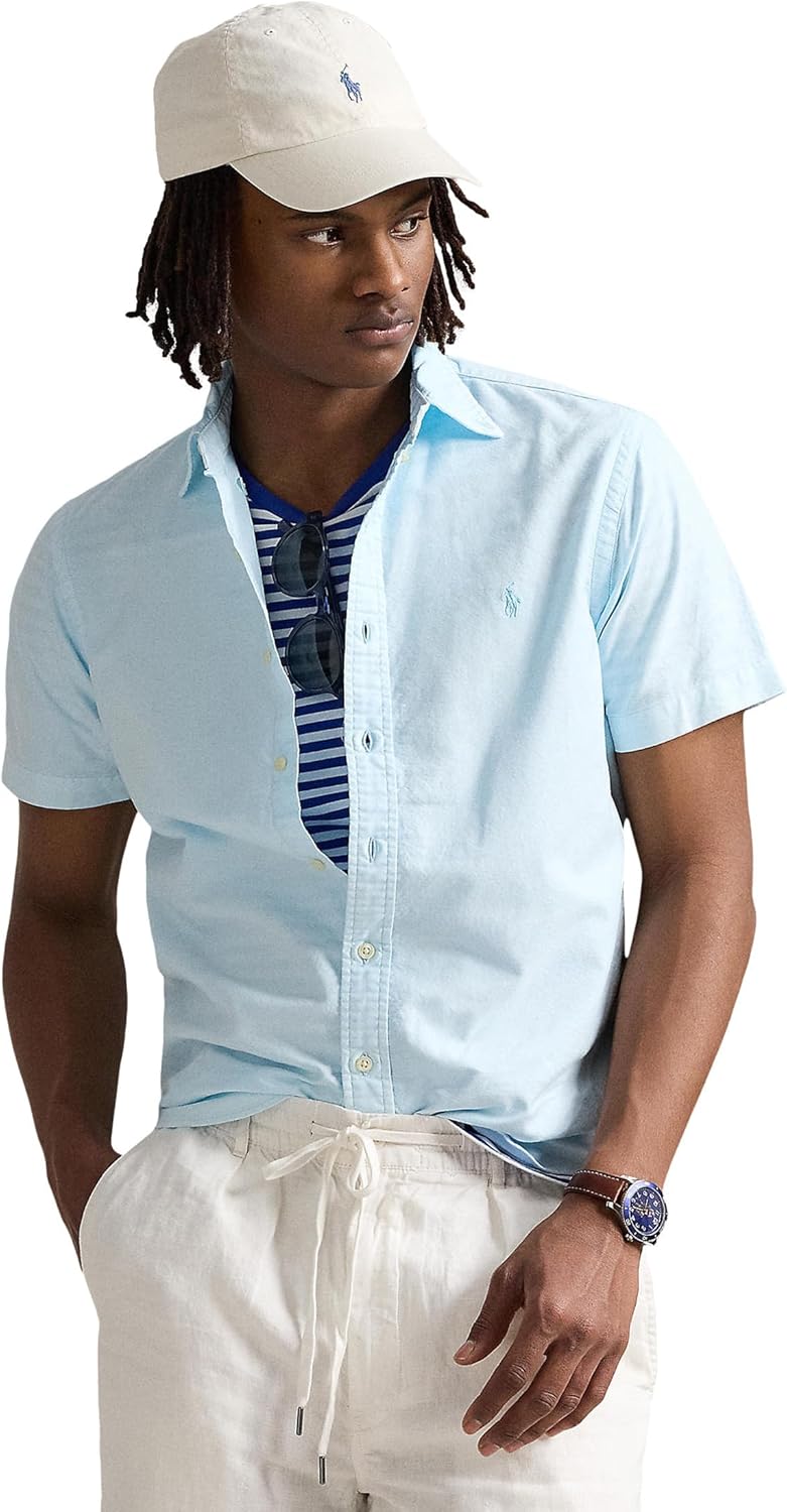 

POLO RALPH LAUREN Мужская классическая оксфордская рубашка, Sky