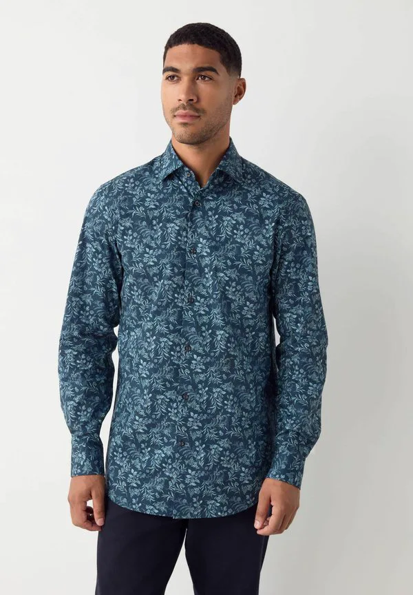 Рубашка с длинными рукавами и принтом, прямого кроя. Next, Navy Floral Print