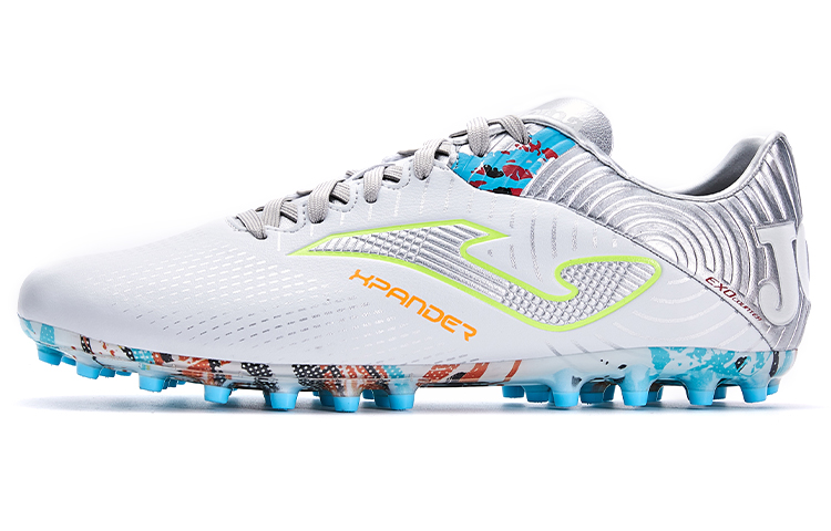 

Joma Футбольные бутсы MG Rubber Short Studs с противоскользящими износостойкими шипами, мужские, белые, серебристые