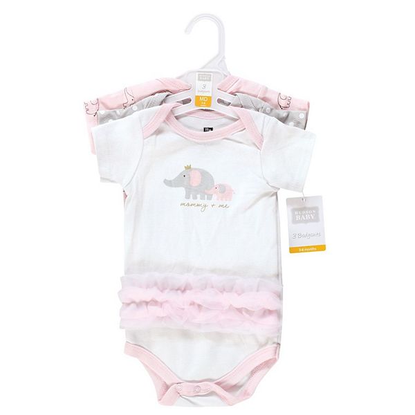 Боди для девочки, cotton, pink gray elephant, 3-6 months Hudson Baby — фото 2