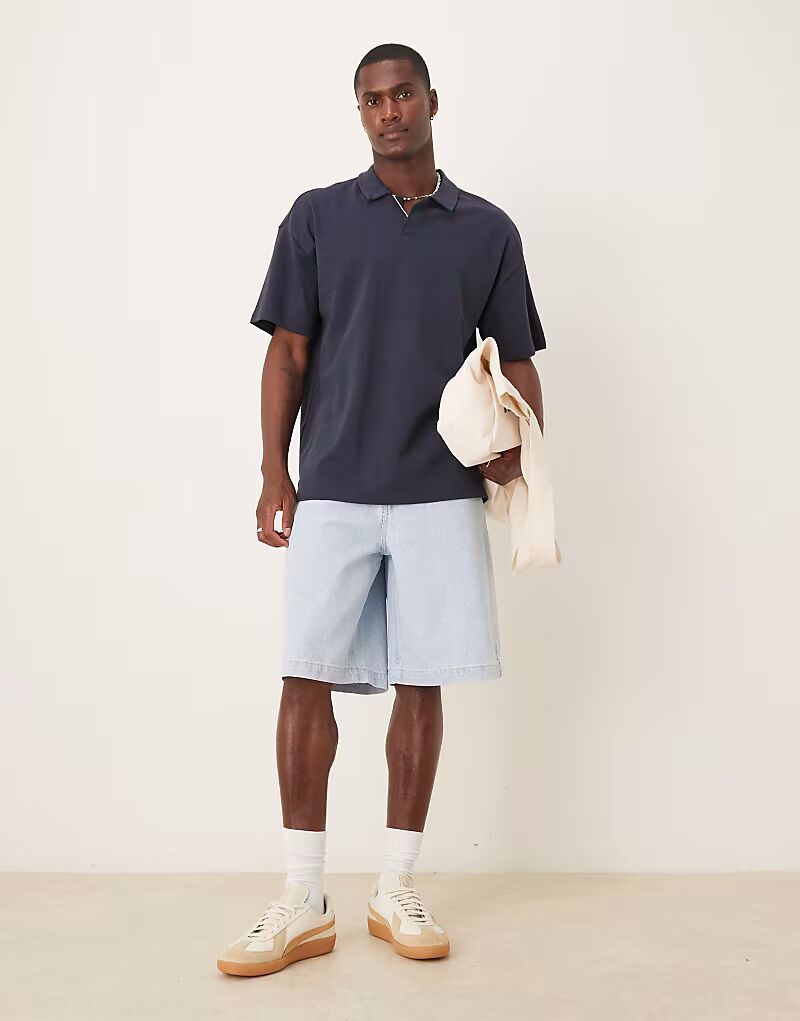 

Длинные джинсовые шорты ASOS DESIGN светло-голубого цвета