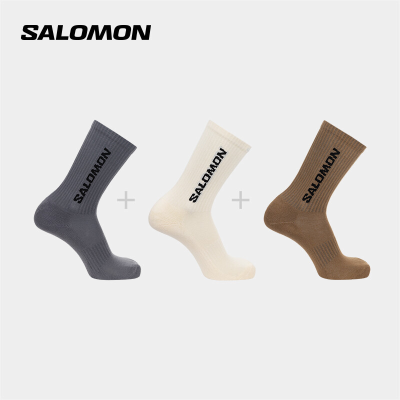 

Носки Salomon походные, черный / белый / серый