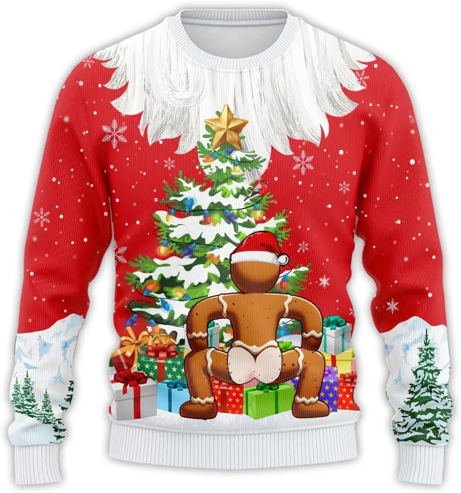 

Свитер Funny Ugly Christmas для женщин и мужчин, неформальный праздничный свитер PA16 HANZSPROUT