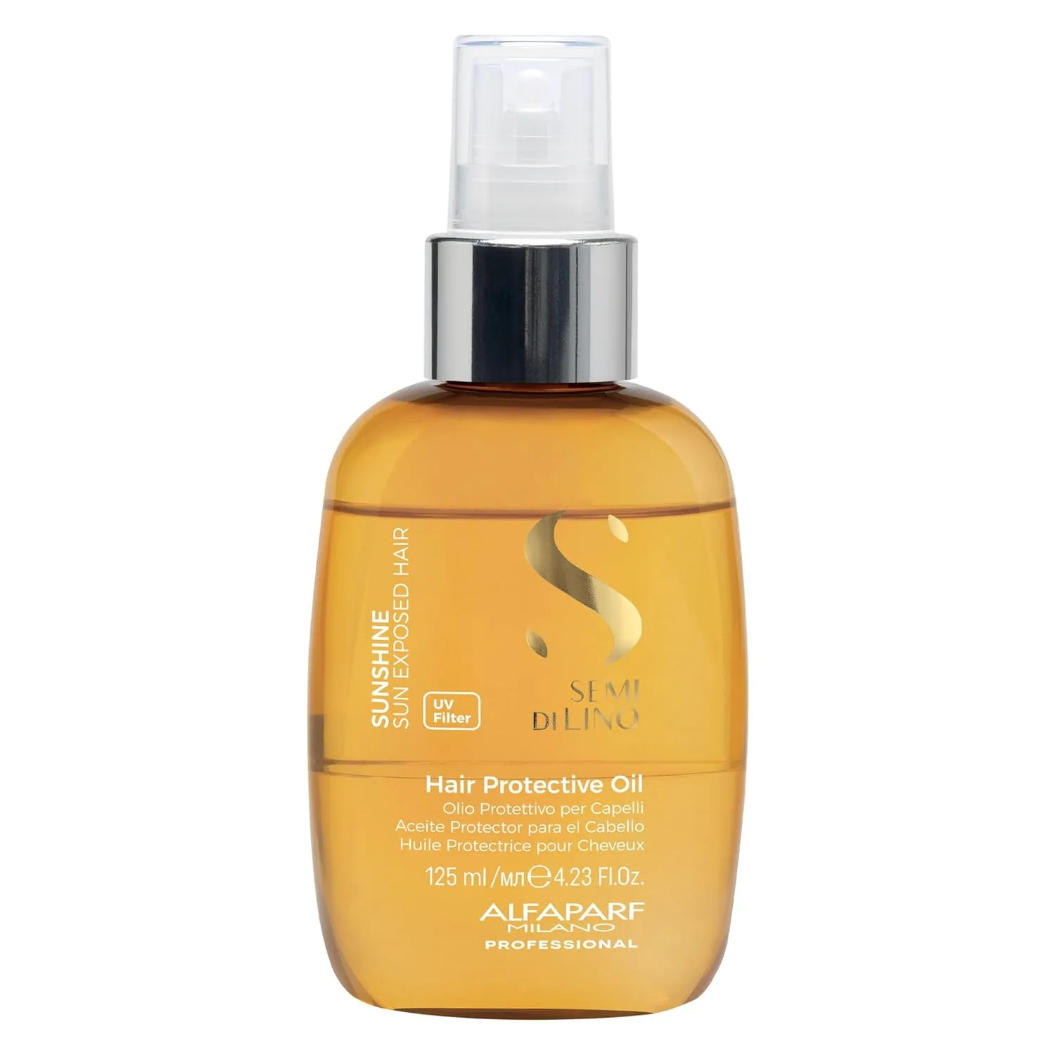 Alfaparf Milano Semi di Lino Sunshine Protective Hair Oil - двухфазное масло-сыворотка в виде спрея с УФ-фильтрами для защиты волос от солнца - для блеска, мягкости, укрощения и защиты волос