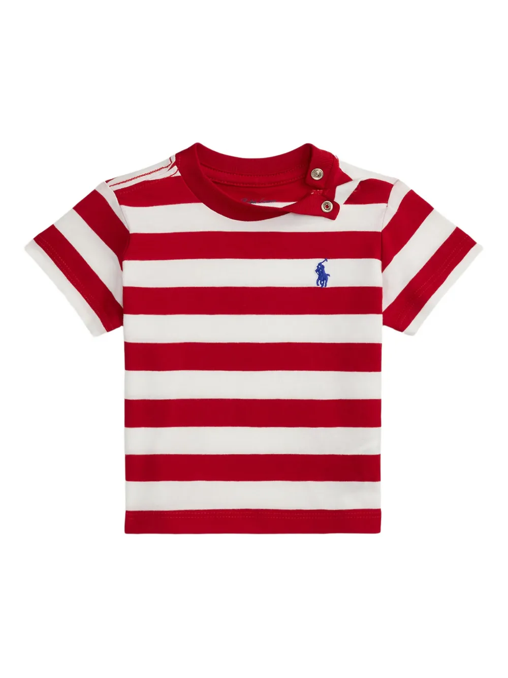 

Полосатая футболка с вышитым логотипом Polo Ralph Lauren Kids, красный