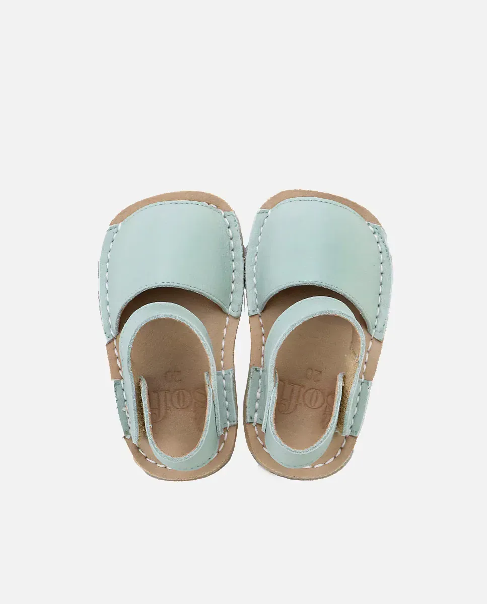 Меноркинские эспадрильи barefoot унисекс из кожи с липучкой Eli 1957, светло-зеленый — фото 4