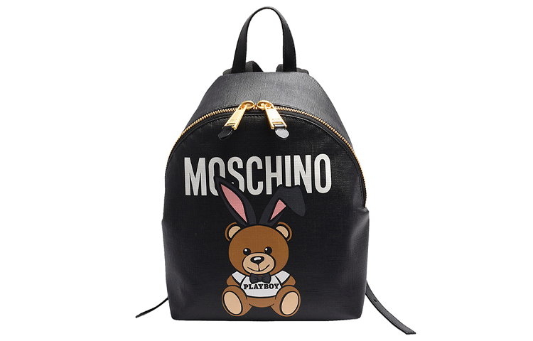 

Маленький рюкзак из полиуретана женский черный MOSCHINO