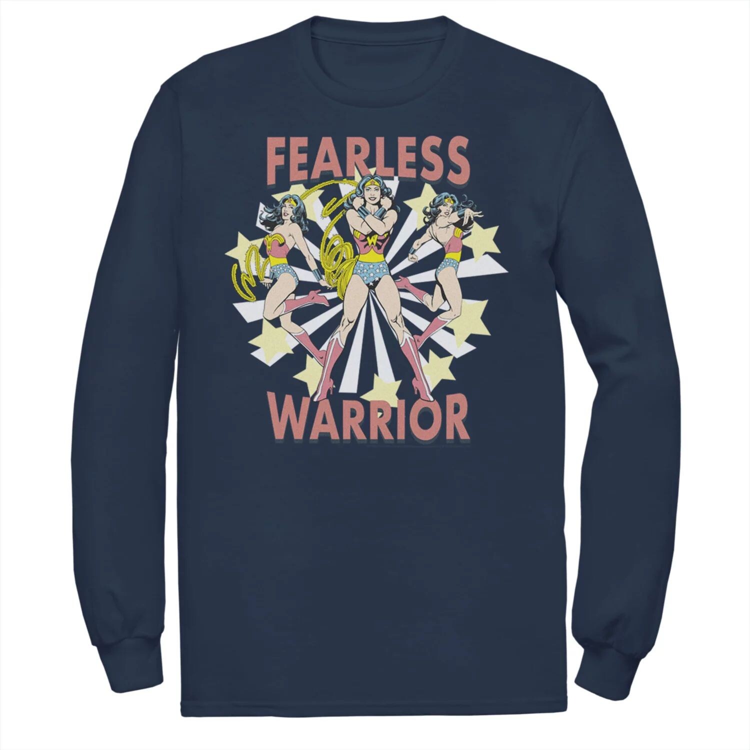 

Мужская футболка DC Comics Wonder Woman Fearless Warrior в стиле ретро Licensed Character