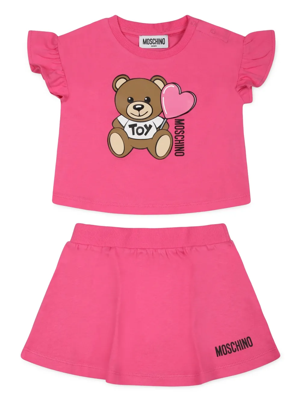 

Юбка с логотипом Moschino Kids, розовый