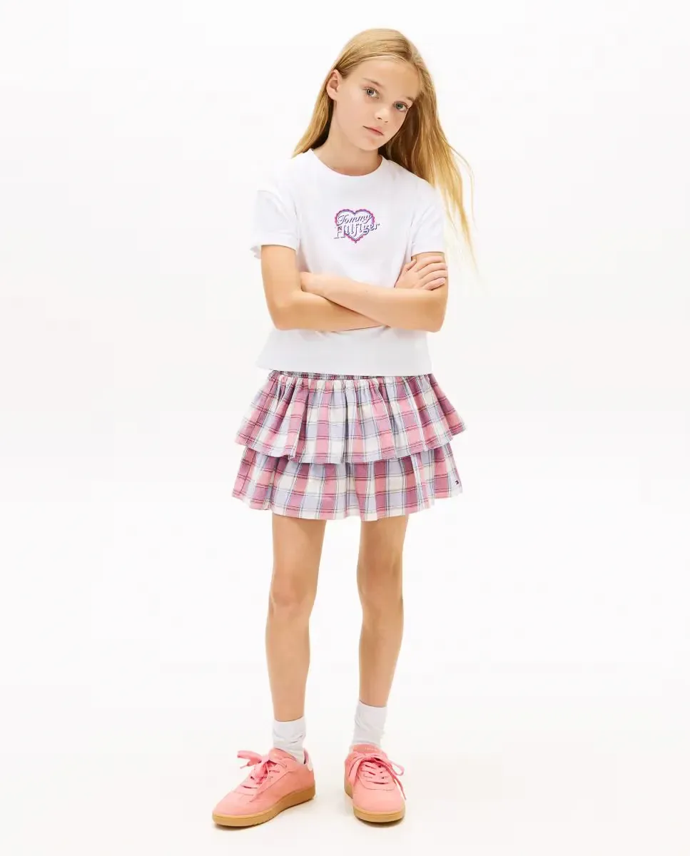 Детская футболка с логотипом в форме сердца Tommy Hilfiger, белый — фото 4