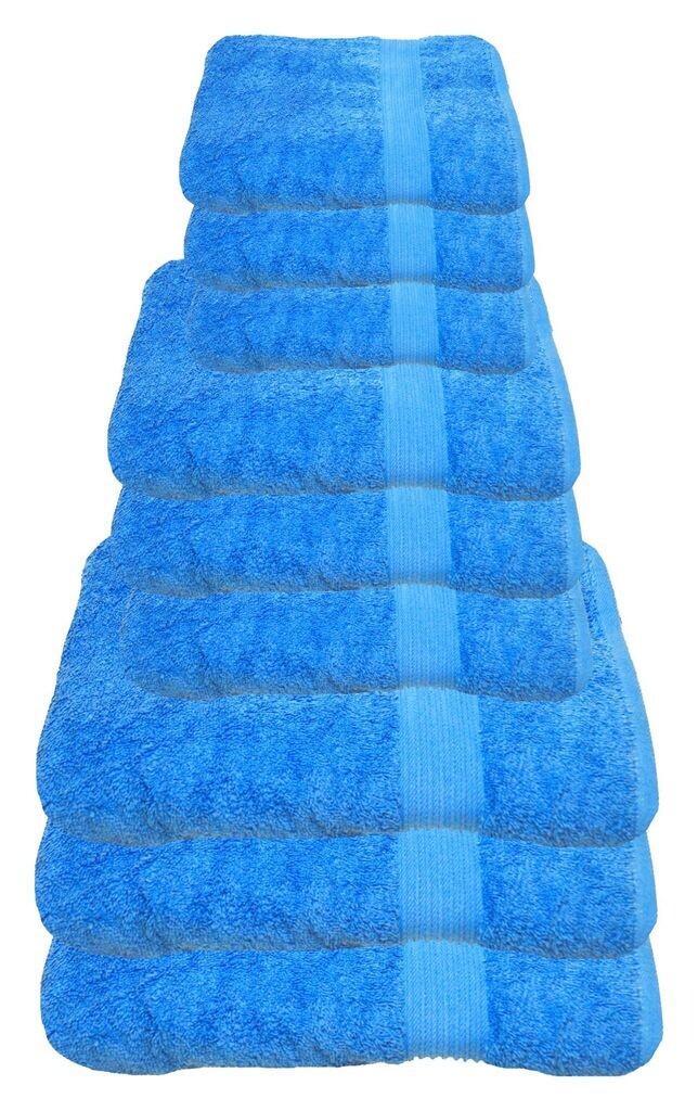 

Набор полотенец Julie Julsen небесно-голубой, набор: 9 шт.: 3 банных полотенца, 3 полотенца для рук, 3 гостевых полотенца.