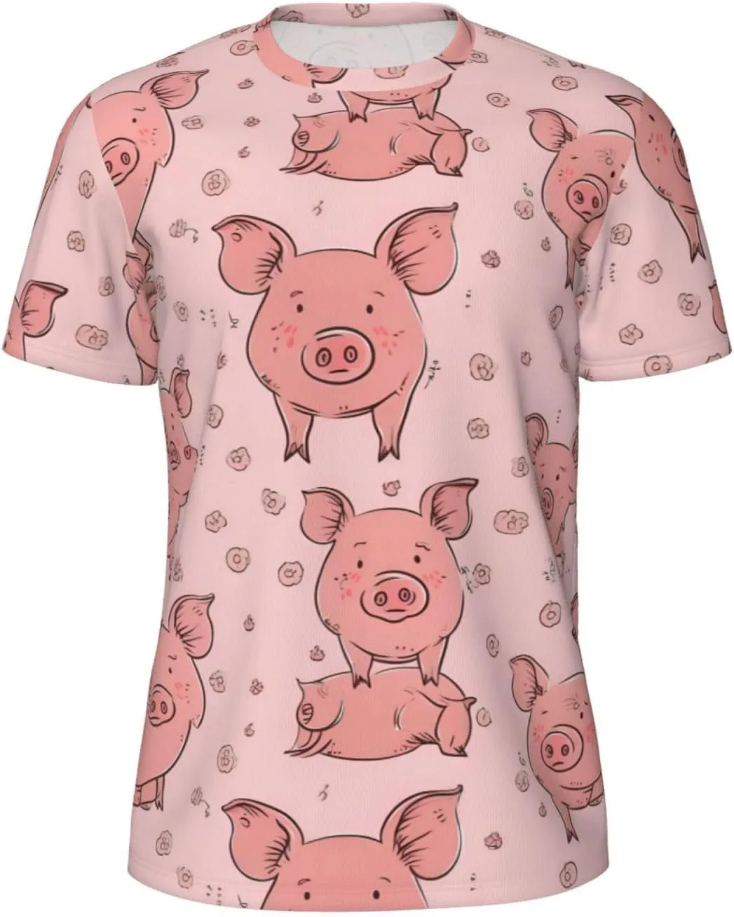 

Стильная летняя футболка с принтом красной свинки для мужчин, легкая и дышащая SDFHU
