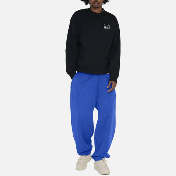 Толстовка Nike Wash Crew Fleece x Stussy (Asia Sizing) 'Black', черный — фото 3