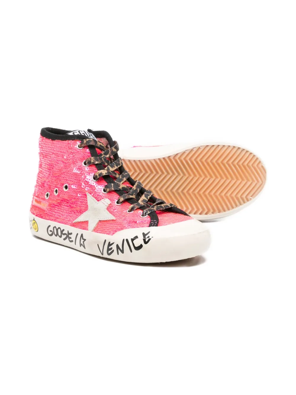 Кеды Francy Penstar Golden Goose Kids, розовый — фото 2