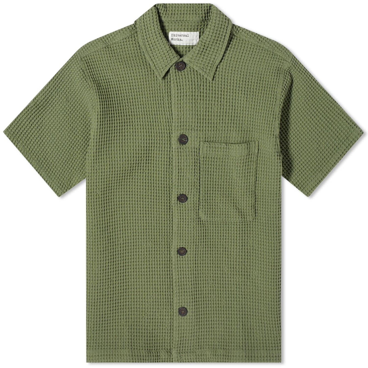 

Рубашка с коротким рукавом Universal Works Pike Waffle Short Sleeve Shirt, цвет Birch