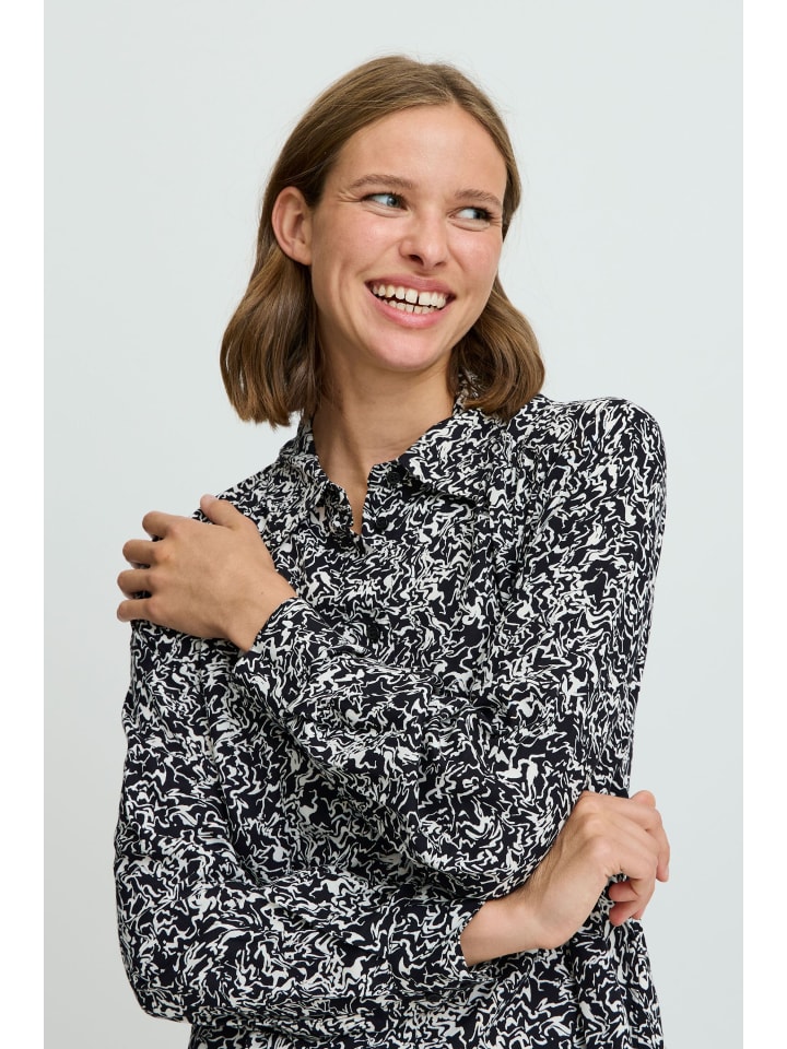 

Рубашка с манжетами BYJOSA - стандартный крой, черный зигзаг b. young